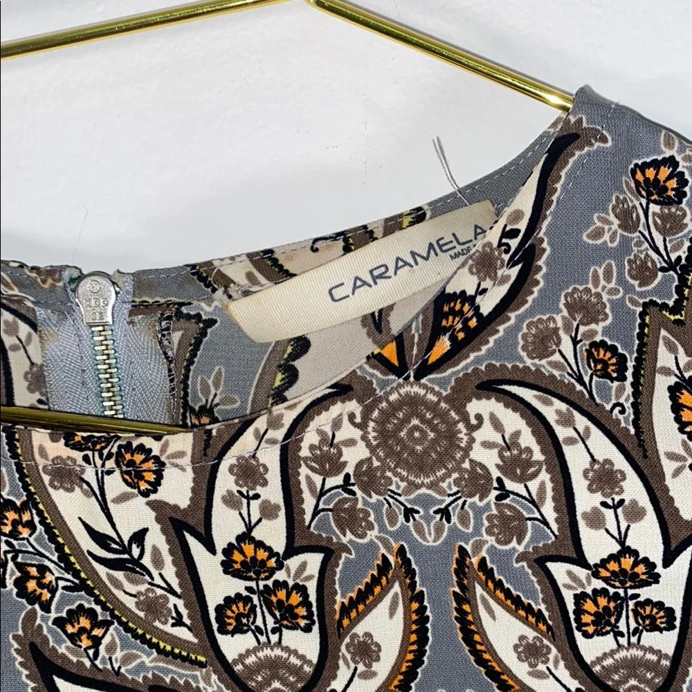 Vintage Paisley Print Short Sleeve Top - Picture 2 of 6